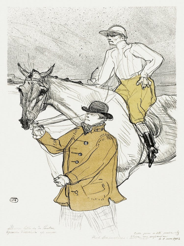 The Jockey Going To The Post (1899), Henri de Toulouse-Lautrec