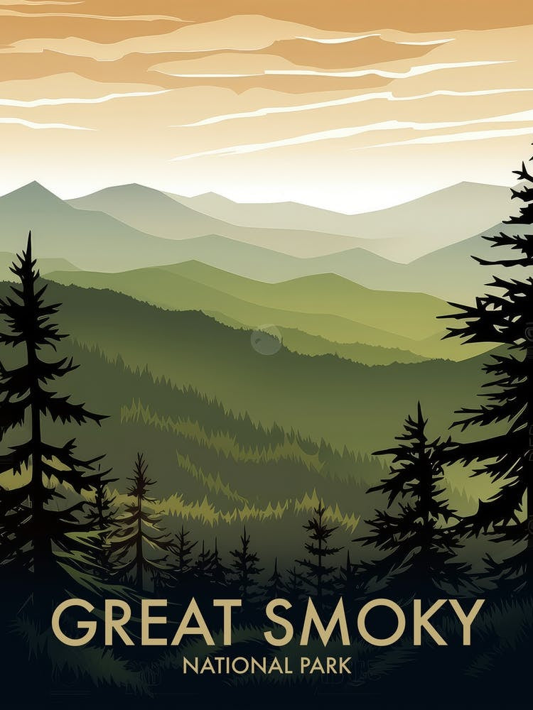 Great Smoky National Park Vintage Travel Poster 14