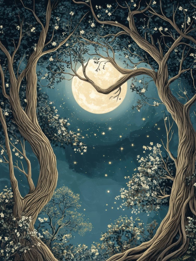 Moonlight Through The Trees