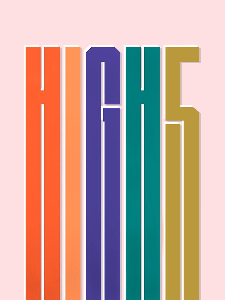 High Five Colorful Type