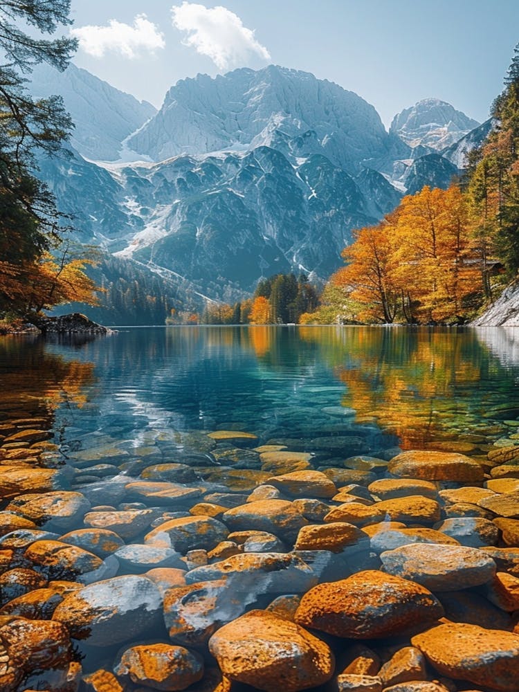 Autumn Lake In Slovakia