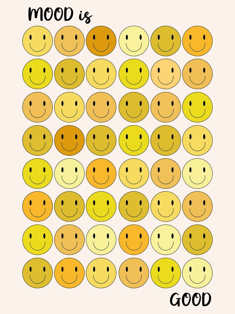 Happy Smiley Face Yellow Mood