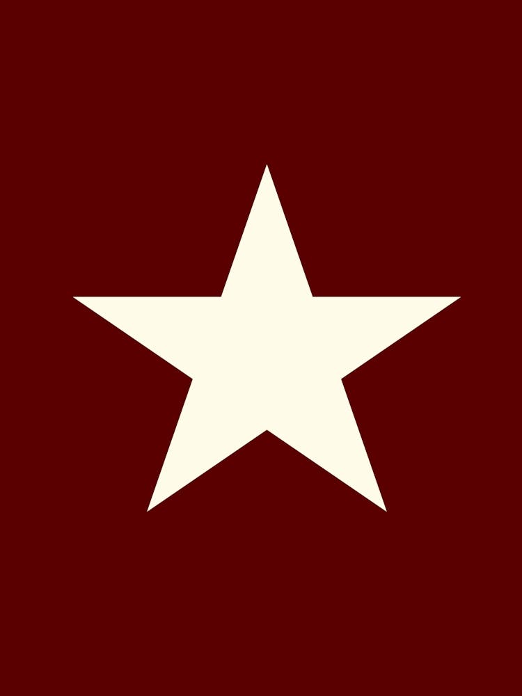 White Star On A Red Background