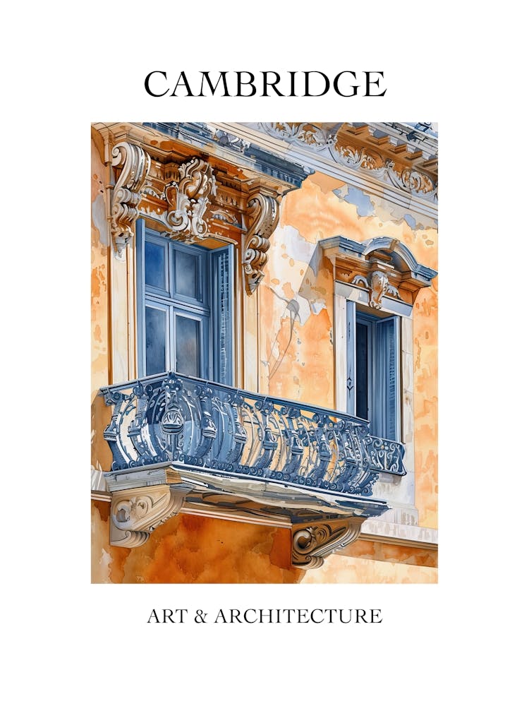 Cambridge Travel And Architecture Poster 4