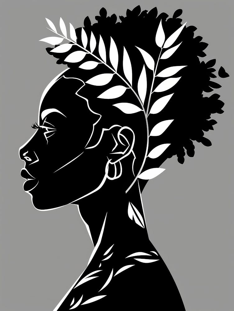 Portrait Of A Woman With Leaves 17