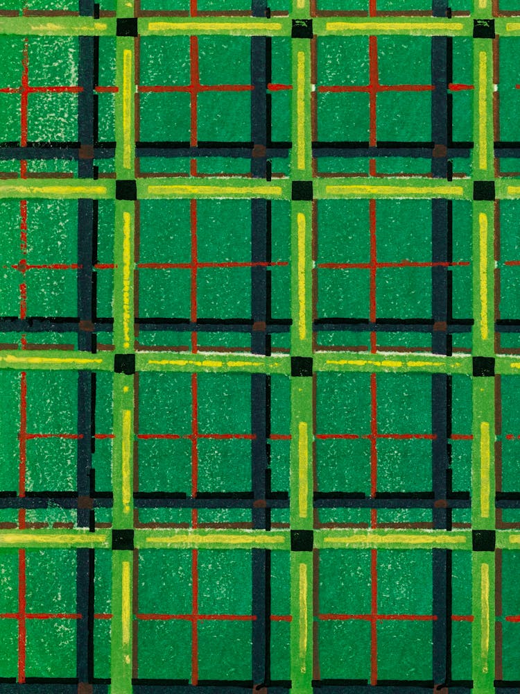 Vintage Ukiyo-e Woodblock Print Of Japanese Textile, Shima Shima, Furuya Korin (259)