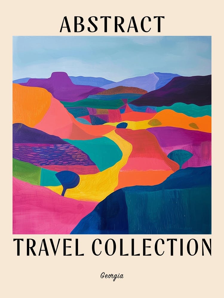 Abstract Travel Collection Poster Georgia 5