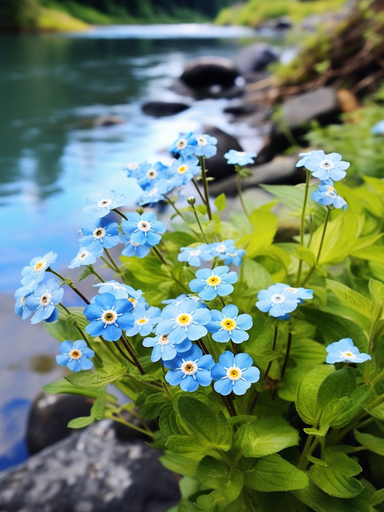 Forget Me Not At The River Bank (1)