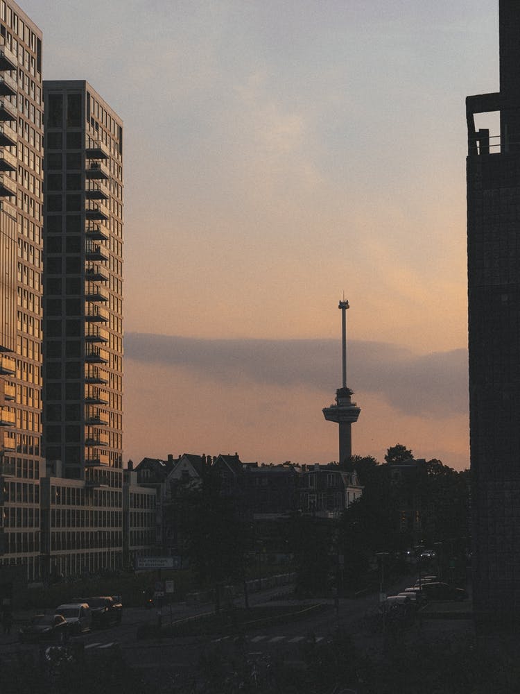 Sonnenuntergang Euromast Rotterdam