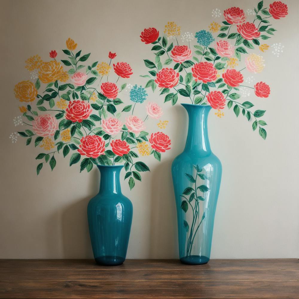 Two Vases With Flowers