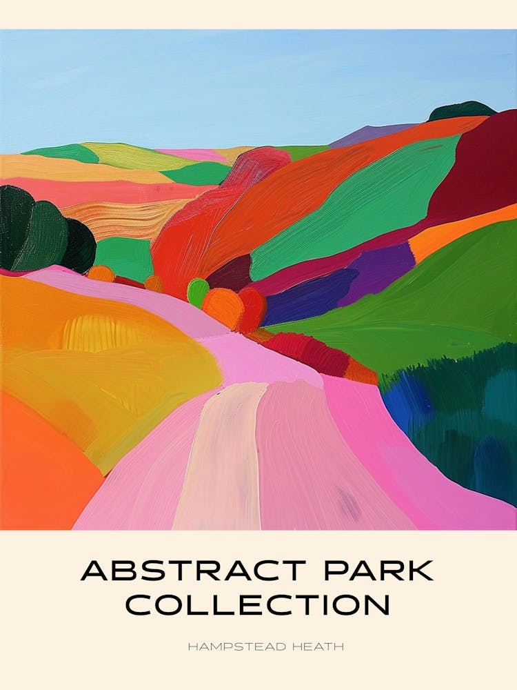 Abstract Park Collection Poster Hampstead Heath London 5