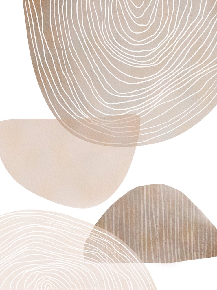 Abstract Semi Circle Earth Tones