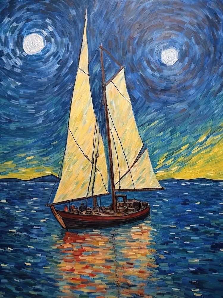 Sailing In The Style Of Van Gogh 3