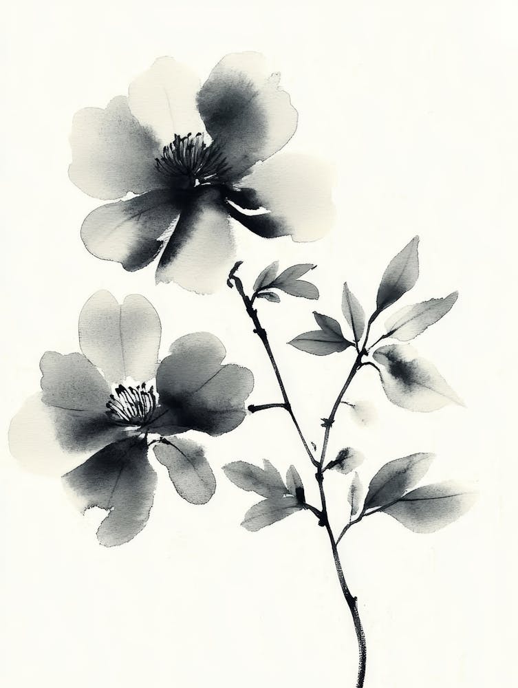 Ink Painted Flower 1