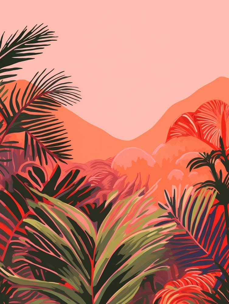 Boho Plant Painting Areca Palm 2