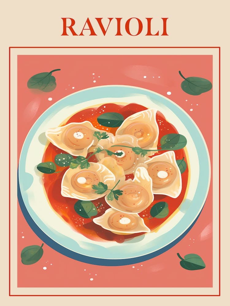 Ravioli 3 Italian Pasta Poster