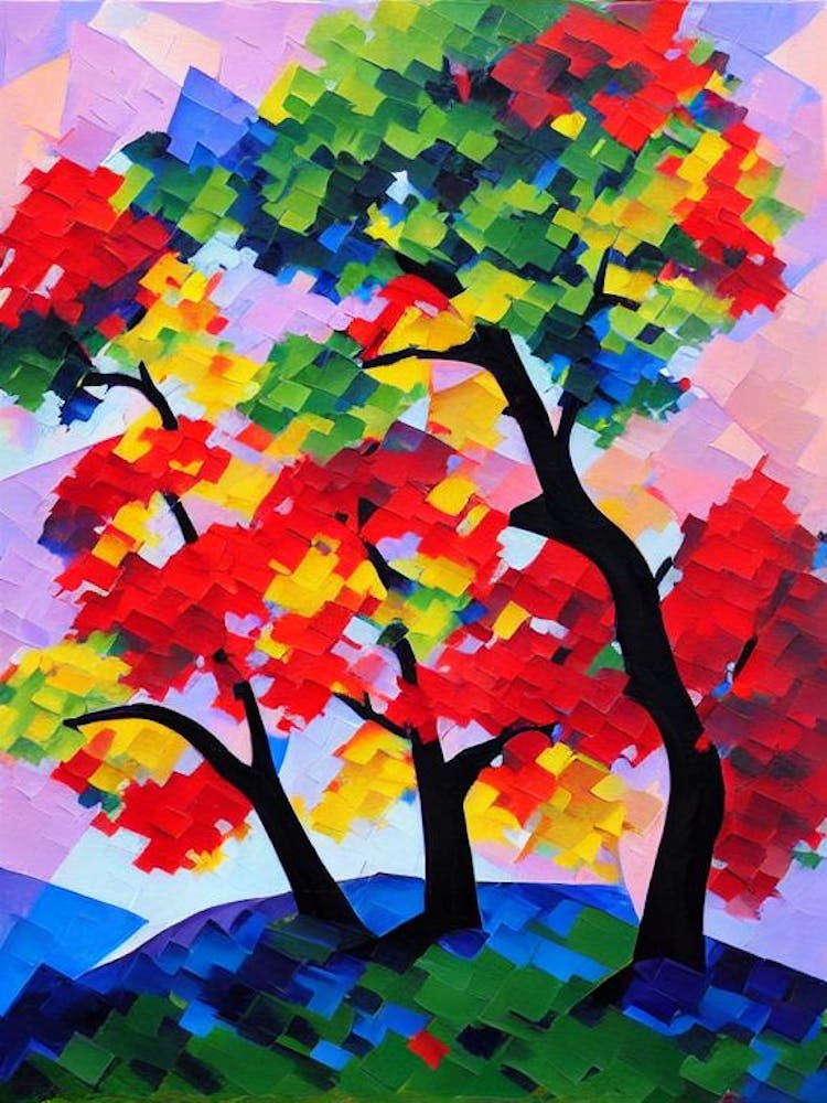 European Mountain Ash Tree Cubist 2