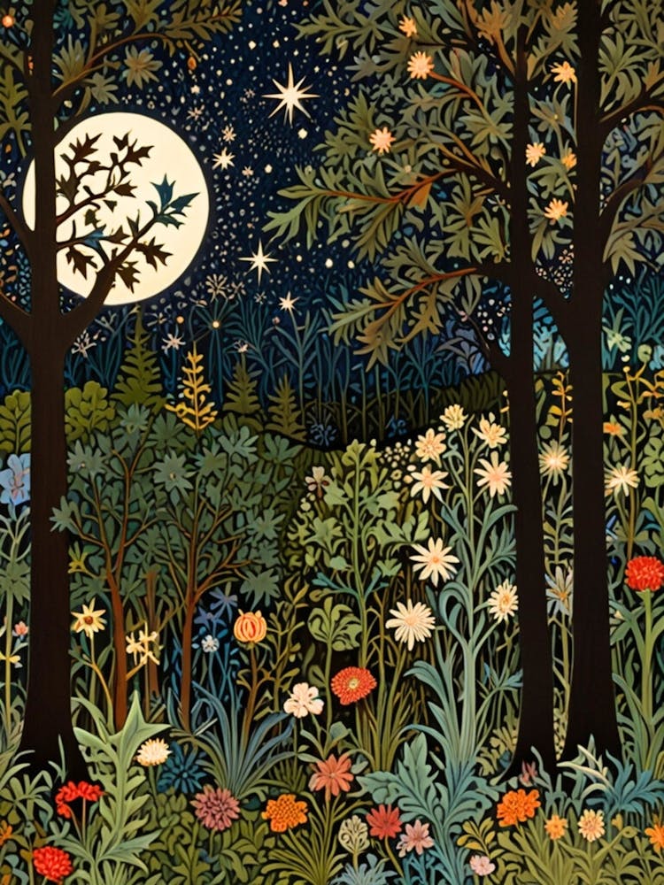 William Morris Night In The Forest 44