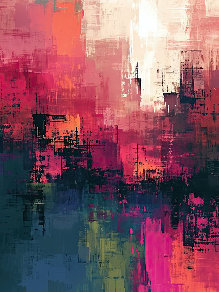 Abstract Painting 46 | Pixel Minimalism Art Series