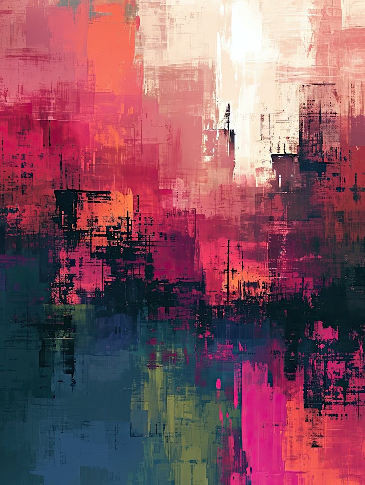 Abstract Painting 46 | Pixel Minimalism Art Series