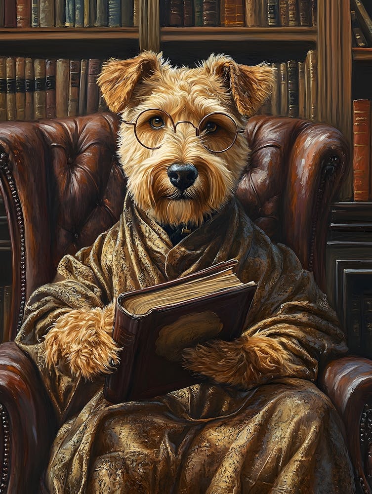 Classy Airedale At The Bar 10
