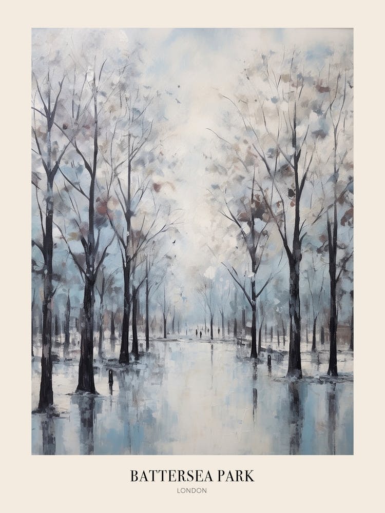 Winter Stadtpark Poster Battersea Park London 4