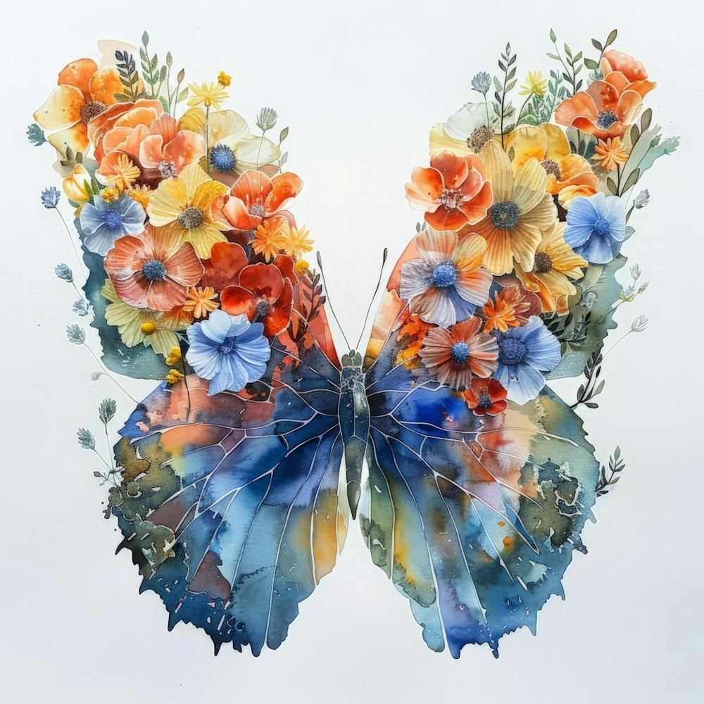 Butterfly With Flowers 10