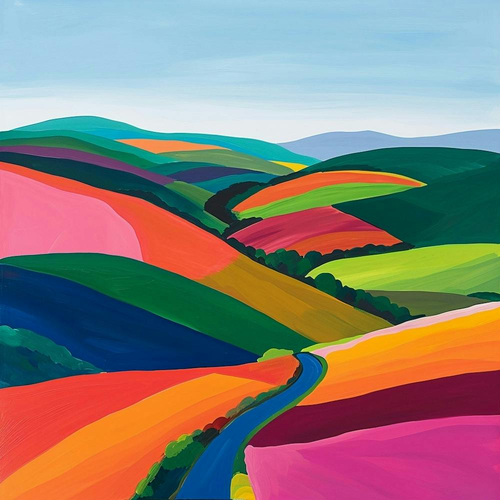 Colourful Abstract Exmoor National Park England 2