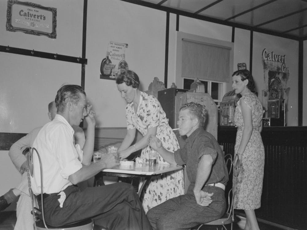 Saturday Evening In Barroom In Pilottown, Louisiana By Russell Lee