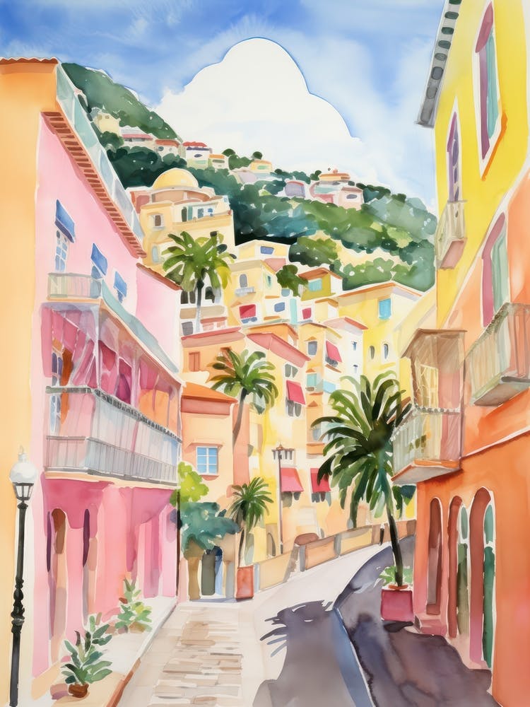 Amalfi, Italy Watercolour Streets 2