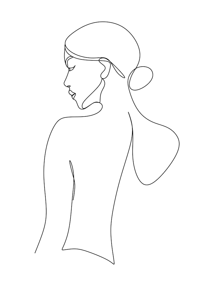 Frauenprofil. Skandinavische Wandkunst