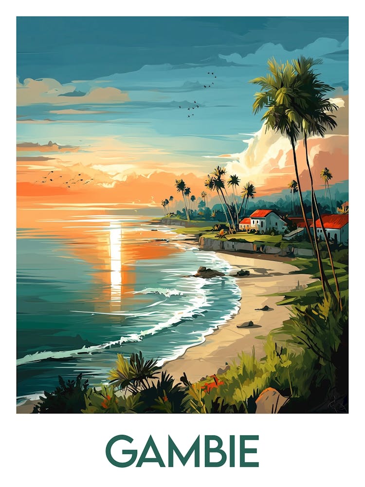 Affiche de voyage Gambie