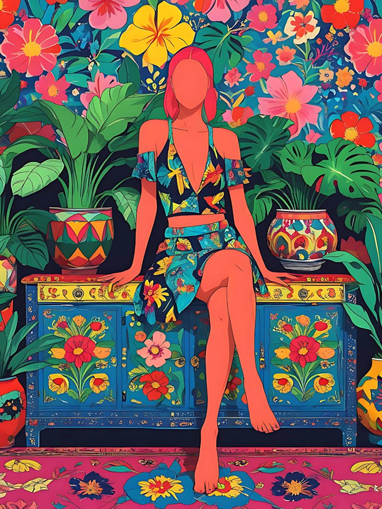 Woman Sitting On A Bench