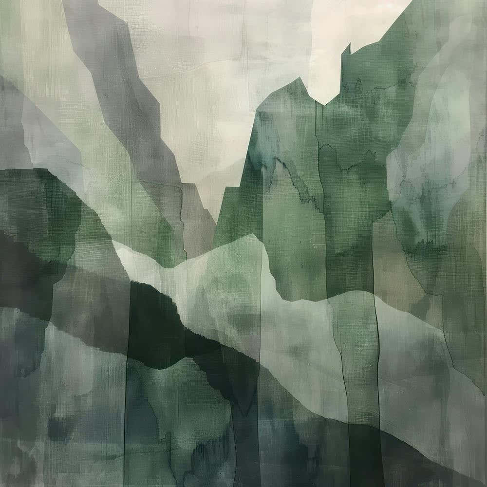 Japanese Watercolour Of Mount Haguro 3