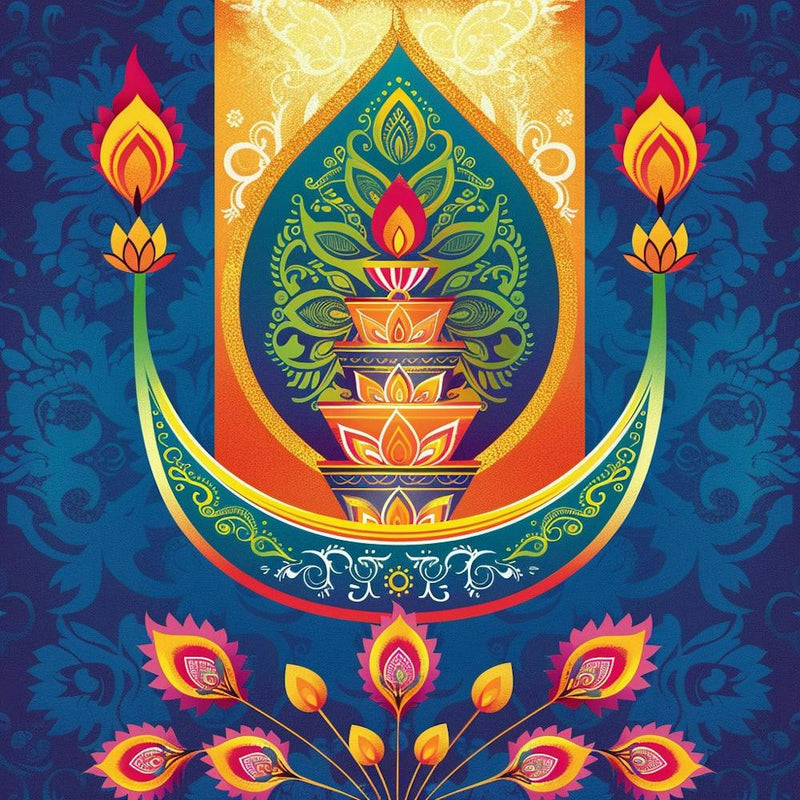 Onam Inspired Banner Texture With Rangoli Design 171840