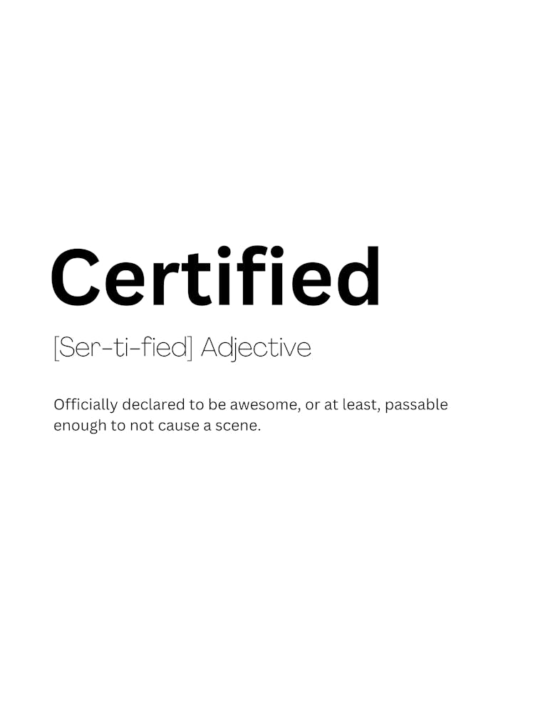 Certified Definition Meaning 1