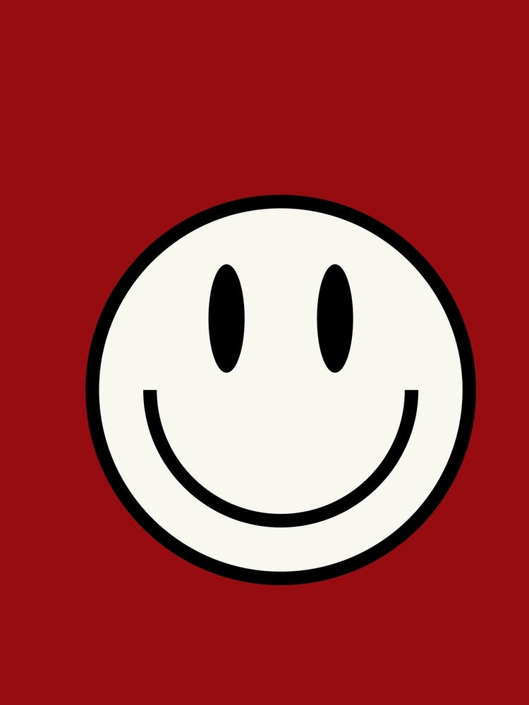 Smiley Face Burgundy