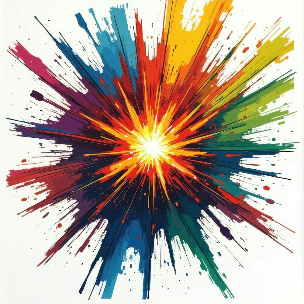 Regenbogen-Explosion
