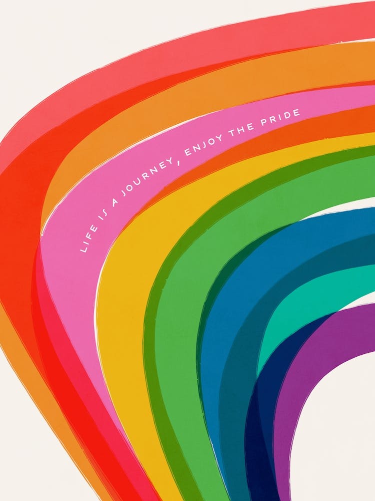 Dynamic Rainbow Pride Close-up