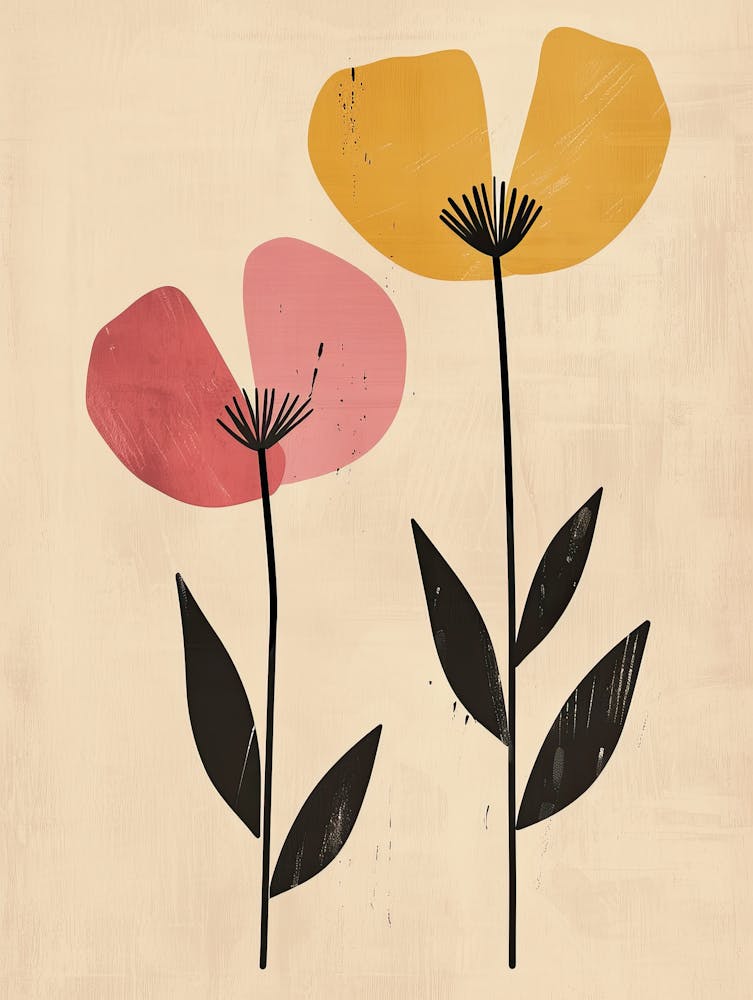 Poppies Boho Minimalist Style 2