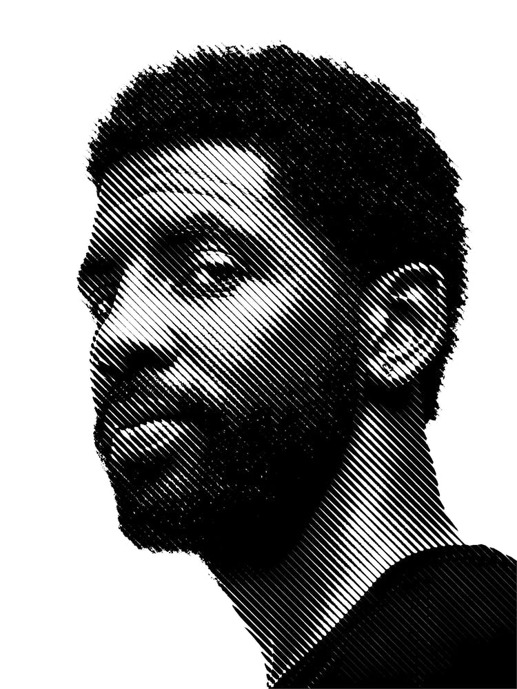 Kyrie Irving Amerikanische Basketball Linienillustration