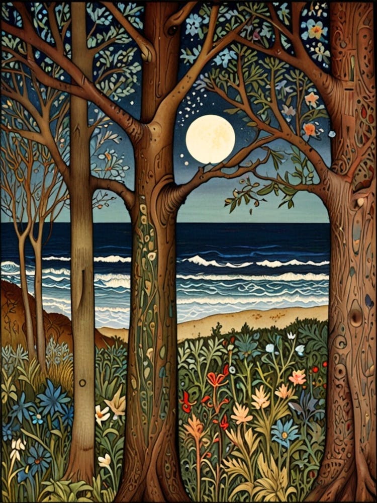 William Morris Moonlight In The Trees 8