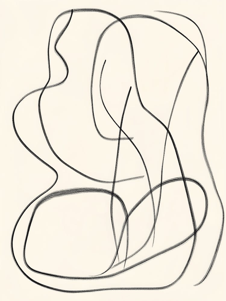 Abstract Scribble Print