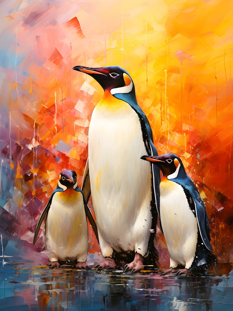 Polar Affection Penguins Together