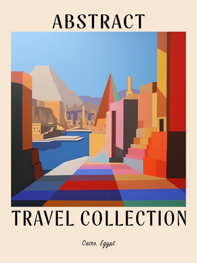 Abstract Travel Collection Poster Cairo Egypt 3