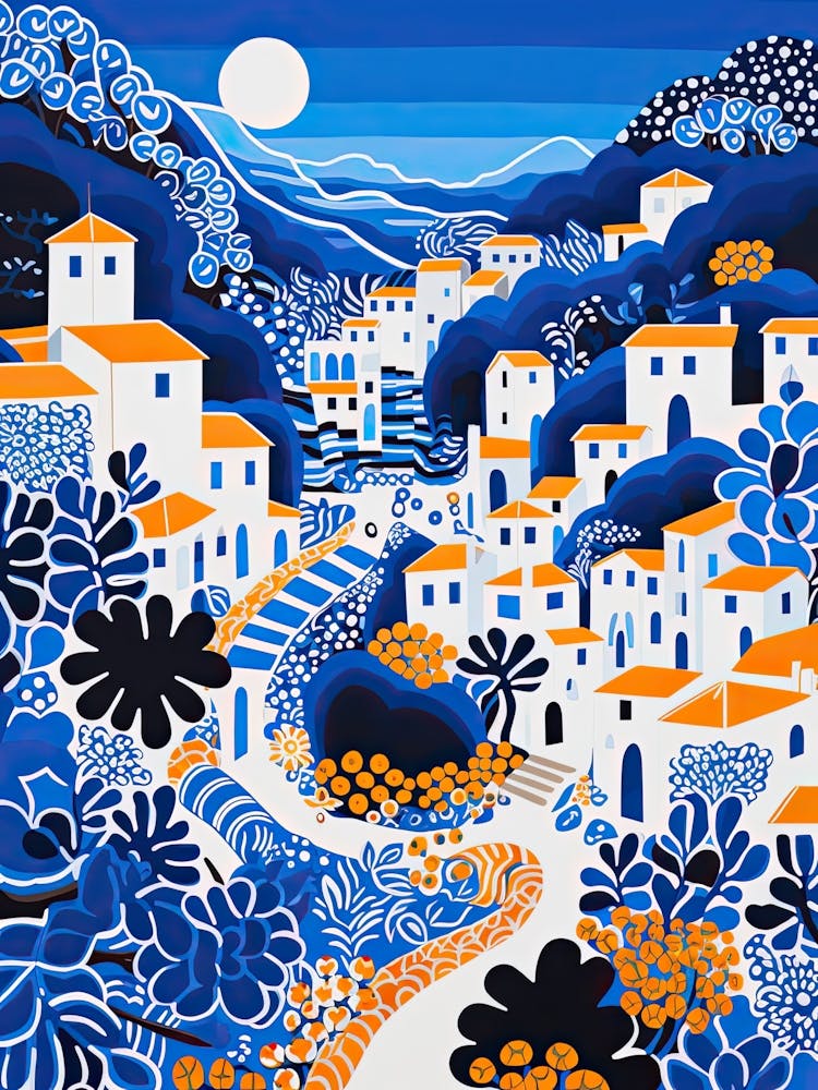 Capri, Italie, Illustration dans le style Pop Art 2