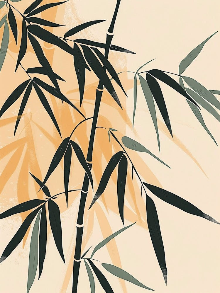 Bamboo Plant Minimalist Illustration 4