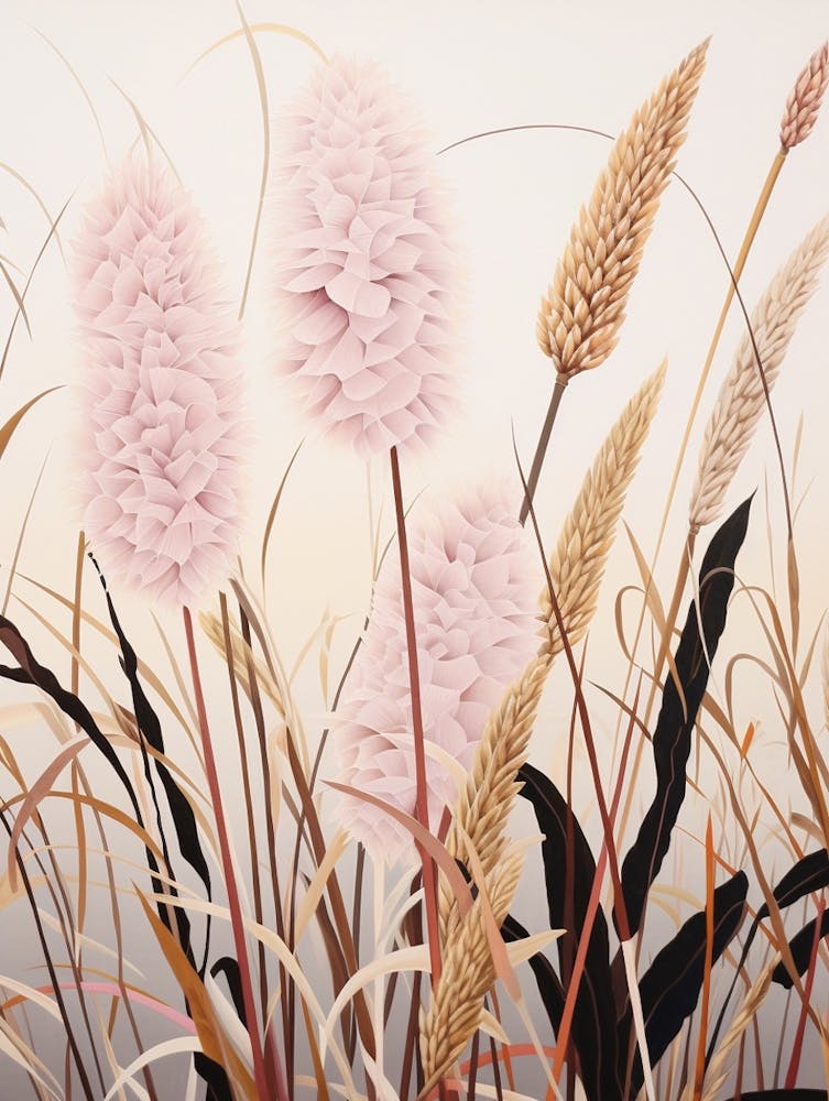 Flower Illustration Fountain Grass 4