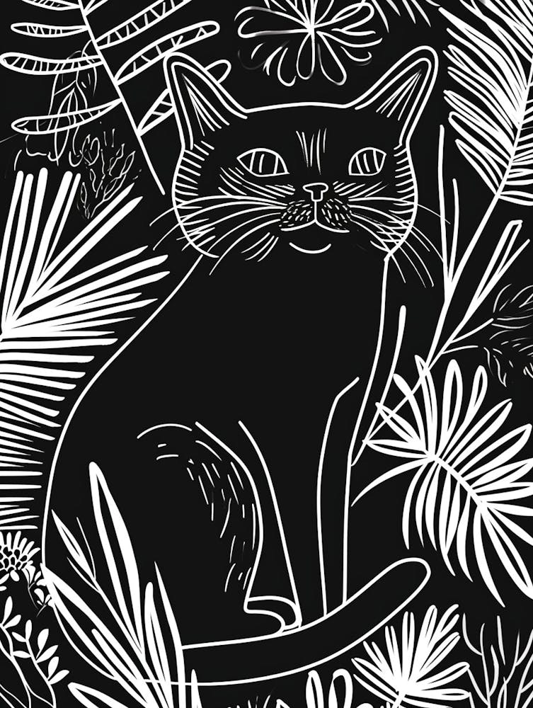 Chat Cheetoh - Illustration minimaliste 1