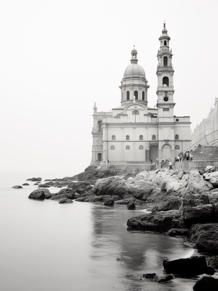 Camogli, Italy, Black And White Photography 3